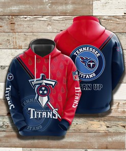 Tennessee Titans Nfl 3D All Over Print Zip Up Hoodie Option