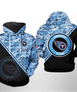 Tennessee Titans Nfl Camo Team 3D All Over Print Zip Up Hoodie Option