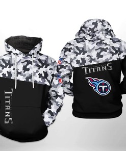 Tennessee Titans Nfl Camo Veteran Team 3D All Over Print Zip Up Hoodie Option