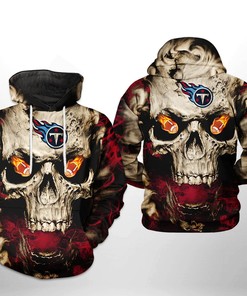 Tennessee Titans Nfl Skull Team 3D All Over Print Zip Up Hoodie Option