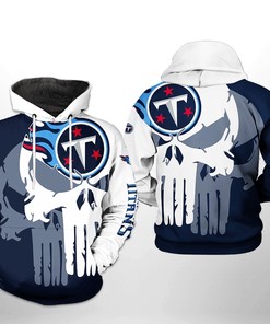 Tennessee Titans Nfl Team Skull 3D All Over Print Zip Up Hoodie Option