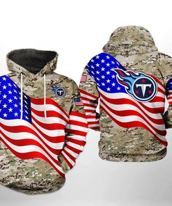 Tennessee Titans Nfl Us Flag Camo Veteran Team 3D All Over Print Zip Up Hoodie Option
