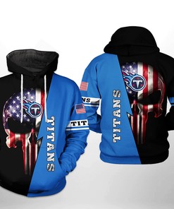 Tennessee Titans Nfl Us Flag Skull Team 3D All Over Print Zip Up Hoodie Option