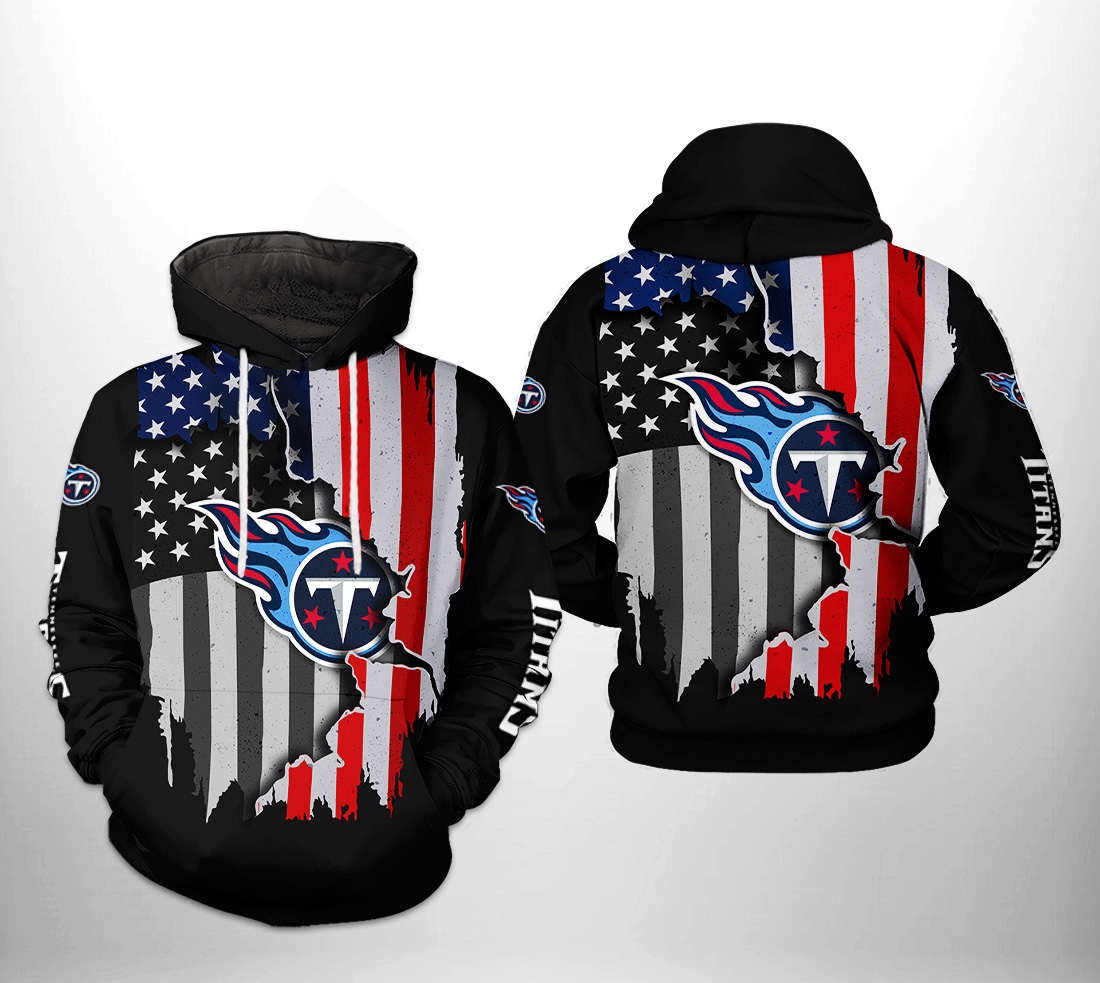 Tennessee Titans Nfl Us Flag Team 3D All Over Print Zip Up Hoodie Option
