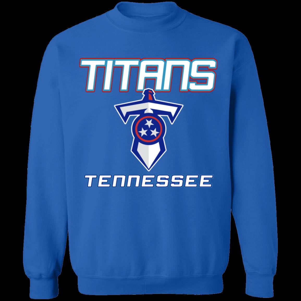 Tennessee Titans SWORD Vintage NFL Crewneck Sweatshirt Hoodie Shirt Gifts for Fans - Image 2