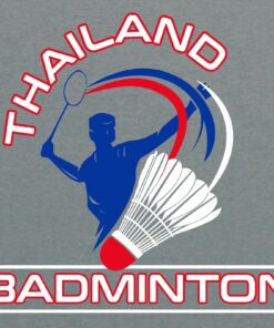 Thailand Badminton - Sports Athletics Summer Shirt Sweatshirt Pullover Hoodie Reprinted Full Color Full Size