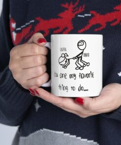 Thanks For All The Orgasms Valentine Mug, Mug Customised With Name, Naughty Valentines Mug For Him