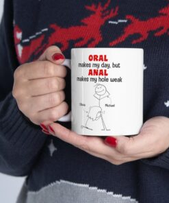 Thanks For All The Orgasms Valentine Mug, Mug Customised With Name, Naughty Valentines Mug, Valentine's For Him