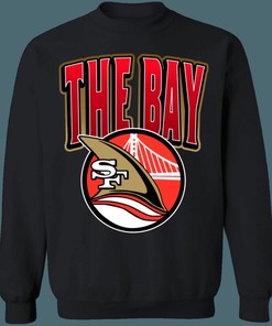 The Bay 49ers x Sharks x Warriors NFL/NHL/NBA Mash-Up Sweatshirt Hoodie Shirt Gifts for Fans