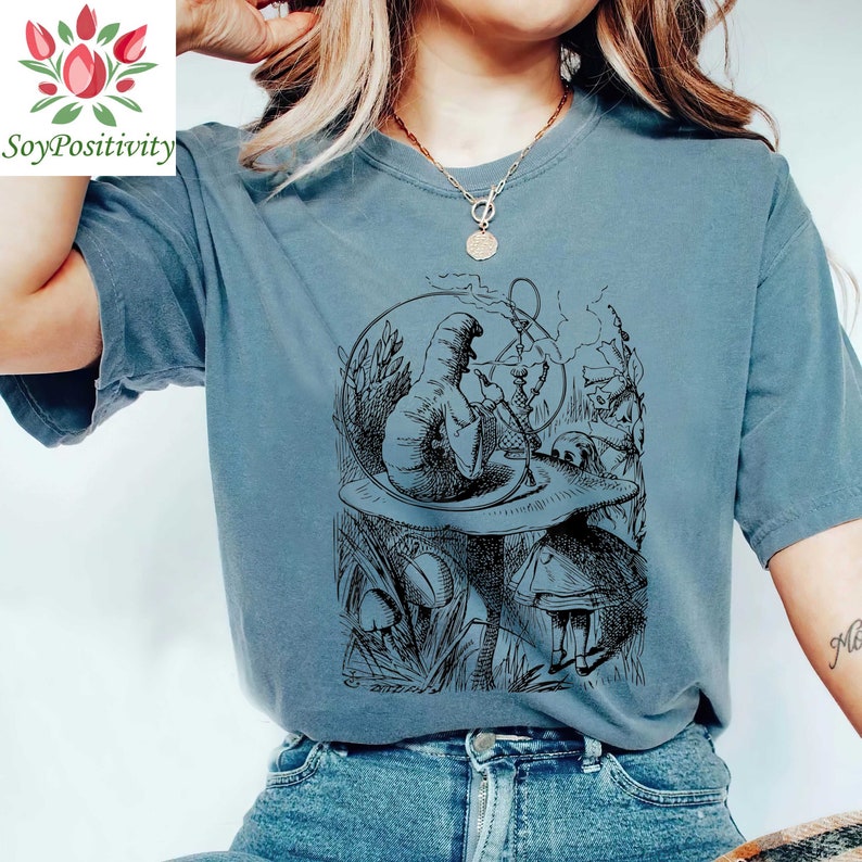The Caterpillar Parody Alice In Wonderland Psychedelic Cool Gift T Shirt, Disney Matching Family Shirt