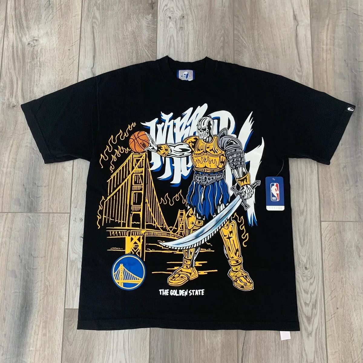 The Golden State Warriors Tshirt Hoodie Crewneck Sweatshirt Reprinted Full Color Full Size Gifts for NBA Fans