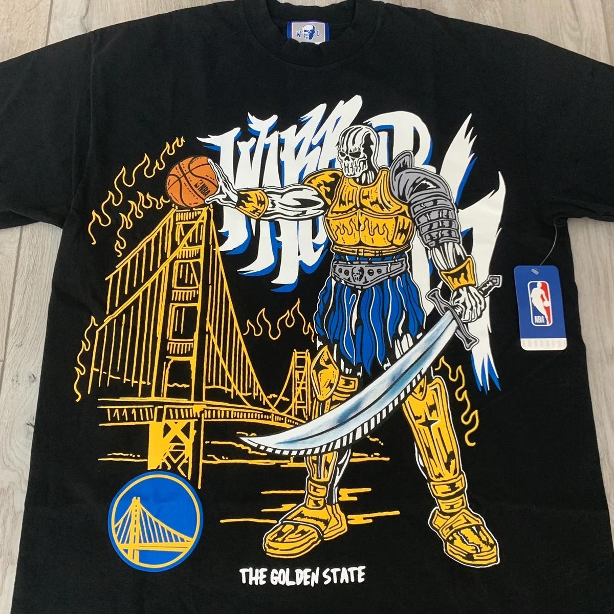 The Golden State Warriors Tshirt Hoodie Crewneck Sweatshirt Reprinted Full Color Full Size Gifts for NBA Fans