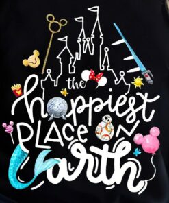The Happiest Place on Earth Disney Shirts, Disney Trip shirt, Disney Family shirt, Disneyworld Shirt, Disneyland Tee, Magic Kingdom shirt