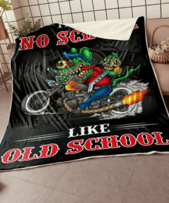 Theres No School Like Old School Hot Rod Blanket
