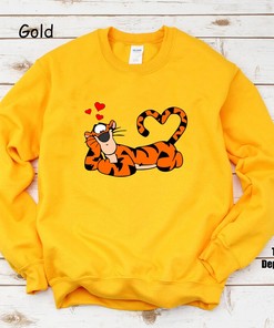 Tigger Thinking about Love Sweatshirt, , Winnie The Pooh Shirt, , Disney Valentine Gift Sweatshirt, , Unisex Sweatshirt