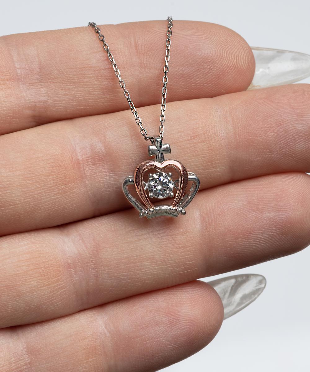 To My Beautiful Wife Crown Necklace - If There Ever Comes A Day - Birthday, Engagement, Wedding, Valentines Day Gifts From Your Husband