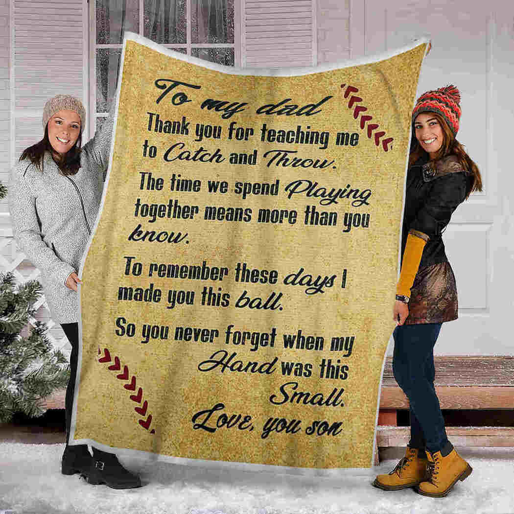 To My Dad – Baseball Blanket – Gift My Dad Love