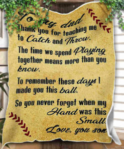 To My Dad – Baseball Blanket – Gift My Dad Love