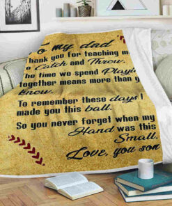 To My Dad – Baseball Blanket – Gift My Dad Love