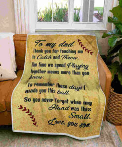 To My Dad – Baseball Blanket – Gift My Dad Love