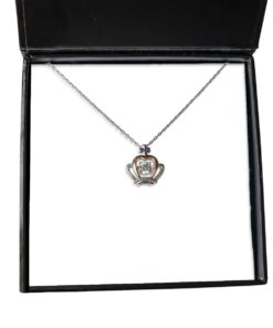 To My Daughter Crown Necklace - Never Forget That I Love You I Hope You Believe In Yourself, Best Birthday Gifts, Inspirational Gifts, Message Card Jewelry From Dad