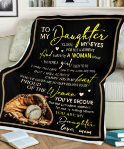 To My Daughter I Will Always Carry You In My Heart, Baseball Lovers Gift For Daughter From Mom