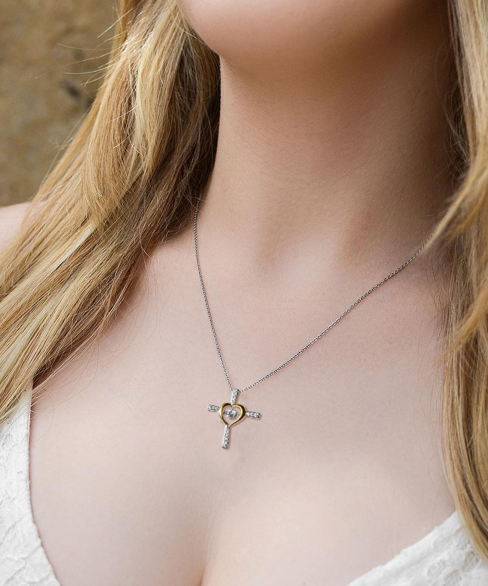 To My Future Wife Cross Dancing Necklace, I Choose You And I'll Choose You Over And Over, Best Birthday Gifts, Engagement Gifts, Wedding Gifts, Valentines Day Gifts From Future Husband