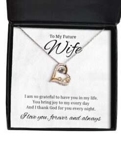 To My Future Wife Love Dancing Necklace, I Am So Grateful To Have You In My Life, Birthday Gifts, Valentines Day Gifts For Wife