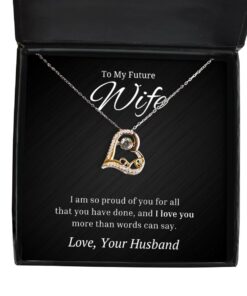 To My Future Wife Love Dancing Necklace, I Am So Proud of You for All That You Have Done, Birthday Gifts, Valentines Day Gifts From Husband