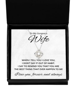To My Gorgeous Wife Black Wallet Card with Quote When I Tell You I Love You - Birthday, Engagement, Wedding, Valentines Day Gifts For Wife
