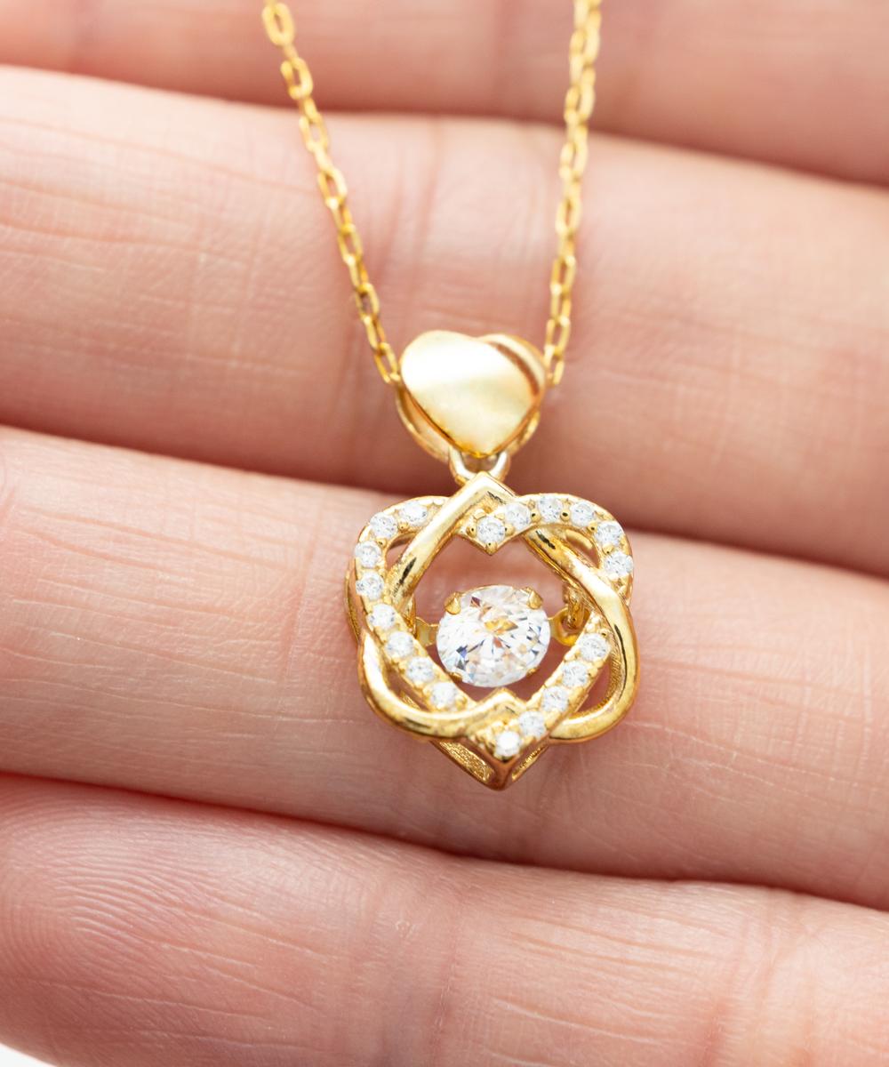 To My Gorgeous Wife Heart Knot Gold Necklace - If There Ever Comes A Day - Birthday, Engagement, Wedding, Valentines Day Gifts For Wife - Image 2