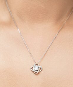 To My Gorgeous Wife Love Knot Rose Gold Necklace, I Choose You And I'll Choose You Over And Over, Best Birthday Gifts, Engagement Gifts, Wedding Gifts, Valentines Day Gifts For Wife