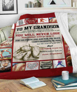 To My Grandson – Baseball – You Will Never Lose Blanket