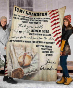 To My Grandson Gift - Baseball Blanket – You Will Never Lose Blanket