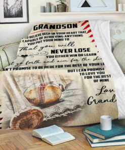 To My Grandson Gift - Baseball Blanket – You Will Never Lose Blanket