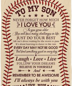To My Son Baseball Blanket Gift From Mom Never Forget How Much Gift For Birthday