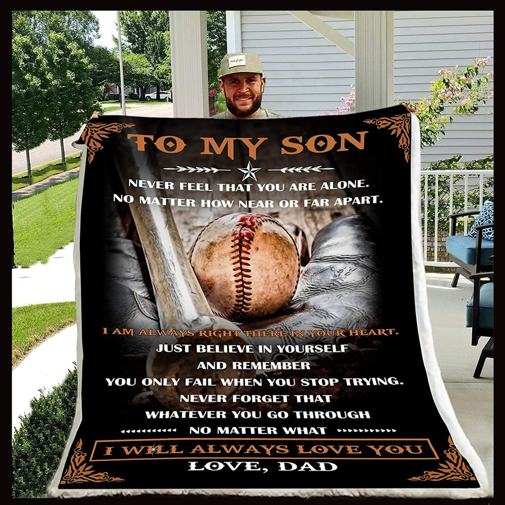 To My Son Blanket Gift Amazing Dad To Son, Gift For Son
