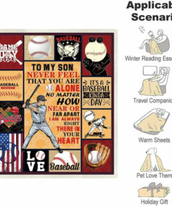 To My Son Blanket Gifts,Son Birthday Gifts In Baseball,Son Blanket From Mom Dad