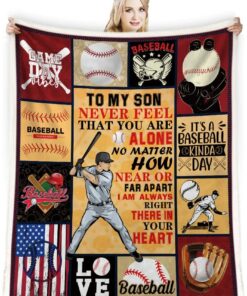 To My Son Blanket Gifts,Son Birthday Gifts In Baseball,Son Blanket From Mom Dad