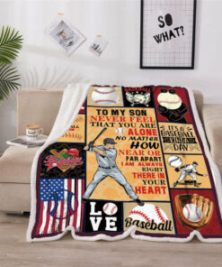 To My Son Blanket Gifts,Son Birthday Gifts In Baseball,Son Blanket From Mom Dad