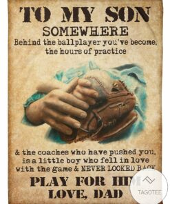 To My Son Play For Him Baseball Blanket, Gifts For Sports Lovers