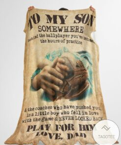 To My Son Play For Him Baseball Blanket, Gifts For Sports Lovers