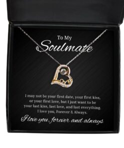 To My Soulmate Love Dancing Necklace, I May Not Be Your First Date, Romantic Wife Birthday Gifts, Valentines Day Gifts For Girlfriend