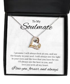 To My Soulmate Love Dancing Necklace, I Promise I'll Always Look At You, Birthday Gifts, Valentines Day Gifts For Her