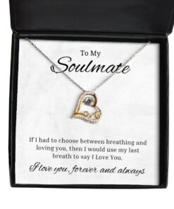 To My Soulmate Love Dancing Necklace, If I Had To Choose Between Loving You, Birthday Gifts, Valentines Day Gifts For Her