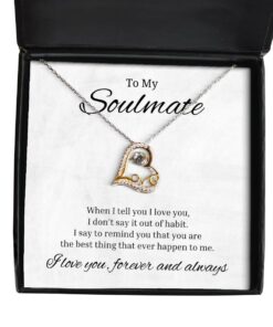 To My Soulmate Love Dancing Necklace, When I Tell You I Love You, Birthday Gifts, Valentines Day Gifts For Her