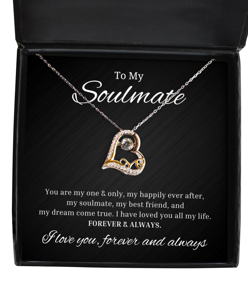 To My Soulmate Love Dancing Necklace, You Are My One And Only, My Happily Even After, Romantic Wife Birthday Gifts, Valentines Day Gifts For Girlfriend