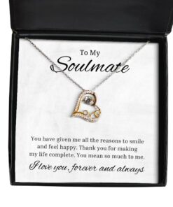 To My Soulmate Love Dancing Necklace, You Have Given Me All The Reason To Smile, Birthday Gifts, Valentines Day Gifts For Her