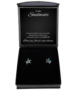 To My Soulmate Turtle Earrings, I Loved You Then I Love You Still Always Have Always Will, Romantic Wife Birthday Gifts, Engagement Gifts, Wedding Gifts, Valentines Day Gifts For Girlfriend