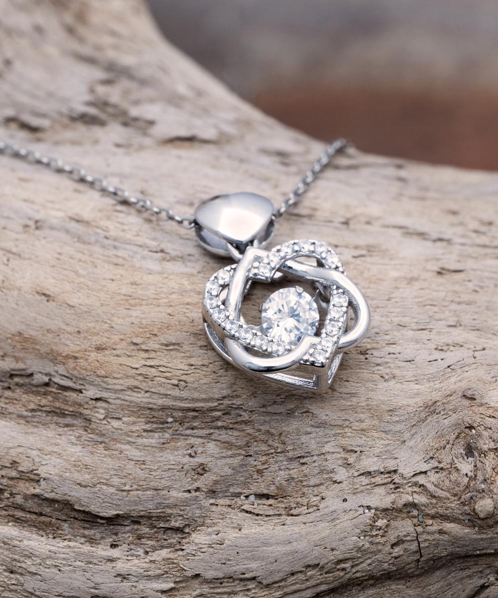 To My Wife Heart Knot Silver Necklace - When I Tell You I Love You - Birthday, Engagement, Wedding, Valentines Day Gifts For Wife From Husband - Image 3